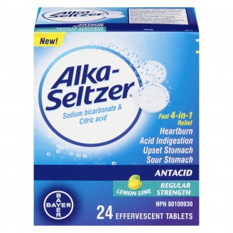 Alka Seltzer Heartburn Relief, Lemon Lime - 24 Tablets